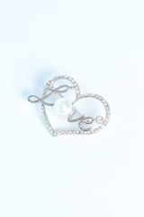 Zirkon Taşlı Metal Broş