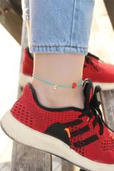 Mavi Boncuk Tasarımlı Deniz Atı Detaylı Halhal