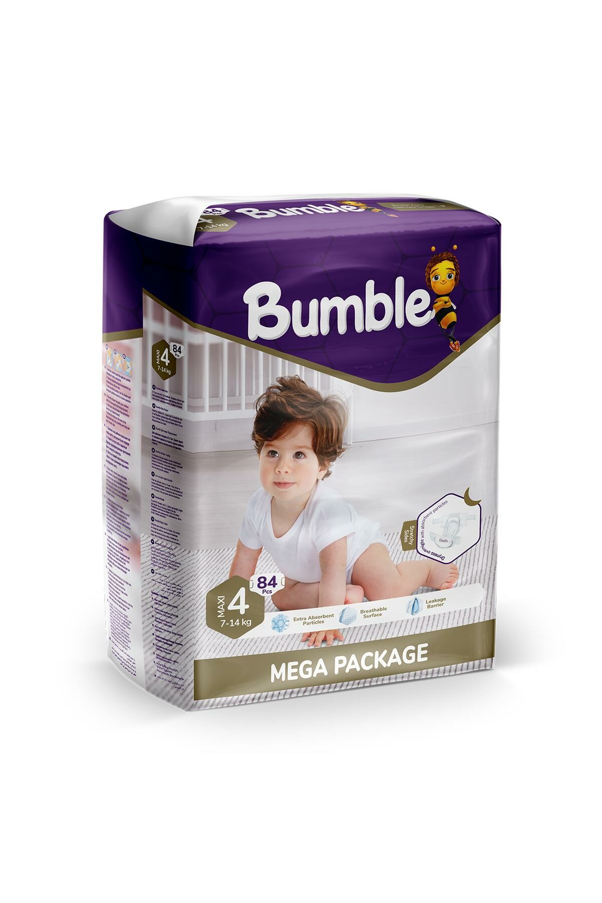 Bumble 4 Numara Maxi Bebek Bezi Mega Paket (7-14) kg 84 Adet