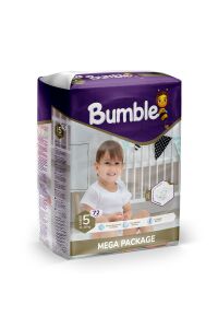 Bumble 5 Numara Maxi Bebek Bezi Mega Paket (11-18) kg 72 Adet