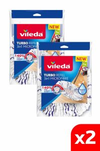 Vileda 2 Paket Turbo 3in1 Extra Pedli Mikrofiber Yedek Paspas