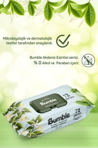 BUMBLE AKDENİZ ESİNTİSİ ISLAK MENDİL 72 YAPRAK 4'LÜ PAKET