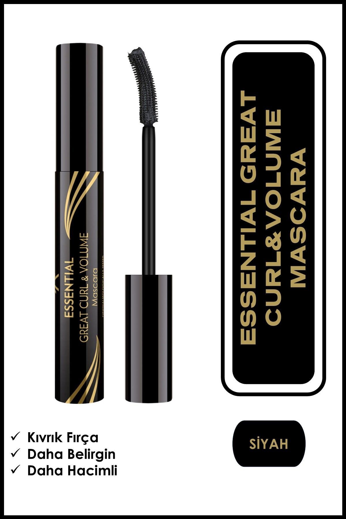 Essential Great Curl & Volume Mascara - Black - Kıvrım Veren Maskara - 8691190070618