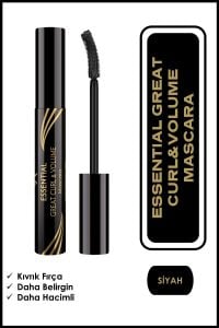 Essential Great Curl & Volume Mascara - Black - Kıvrım Veren Maskara - 8691190070618