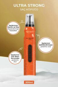 Ultra Strong Saç Köpüğü 200 ml - Güçlü Tutuş
