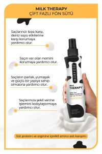 Milk Therapy Çift Fazlı Saç Bakım Fön Sütü 240 ml - Besleyici, Koruyucu Etki