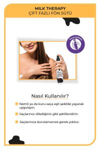 Milk Therapy Çift Fazlı Saç Bakım Fön Sütü 240 ml - Besleyici, Koruyucu Etki