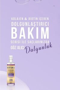 Restorex Dolgunlaştırıcı Sıvı Saç Kremi Kolajen & Biotin 200 Ml x2 Adet