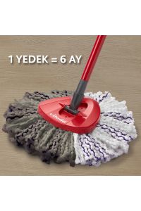 6 Paket Turbo 3in1 Extra Pedli Mikrofiber Yedek Paspas
