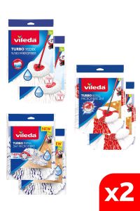 Turbo Temizlik Seti 6 Lı Mikrofiber Yedek Paspas Paketi (KLASİK 2İN1 3İN1)