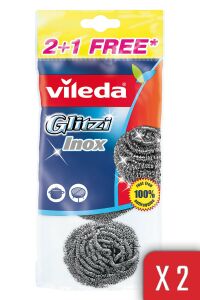 Vileda Glitzi Inox Çelik 3'lü Paket (x2 Adet)