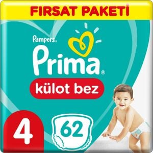 Prima Külot Bebek Bezi 4 Beden 62 Adet Maxi Fırsat Paketi