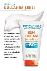 Procsin Leke Karşıtı 50 Faktör Güneş Kremi 50 ml 3 Adet