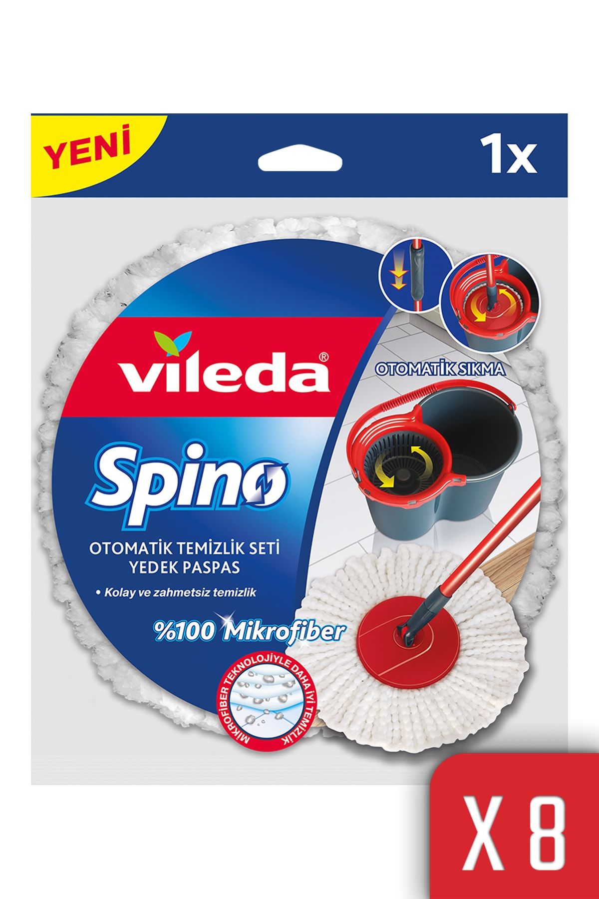 VİLEDA SPİNO  YEDEK PASPAS (x8  Adet)