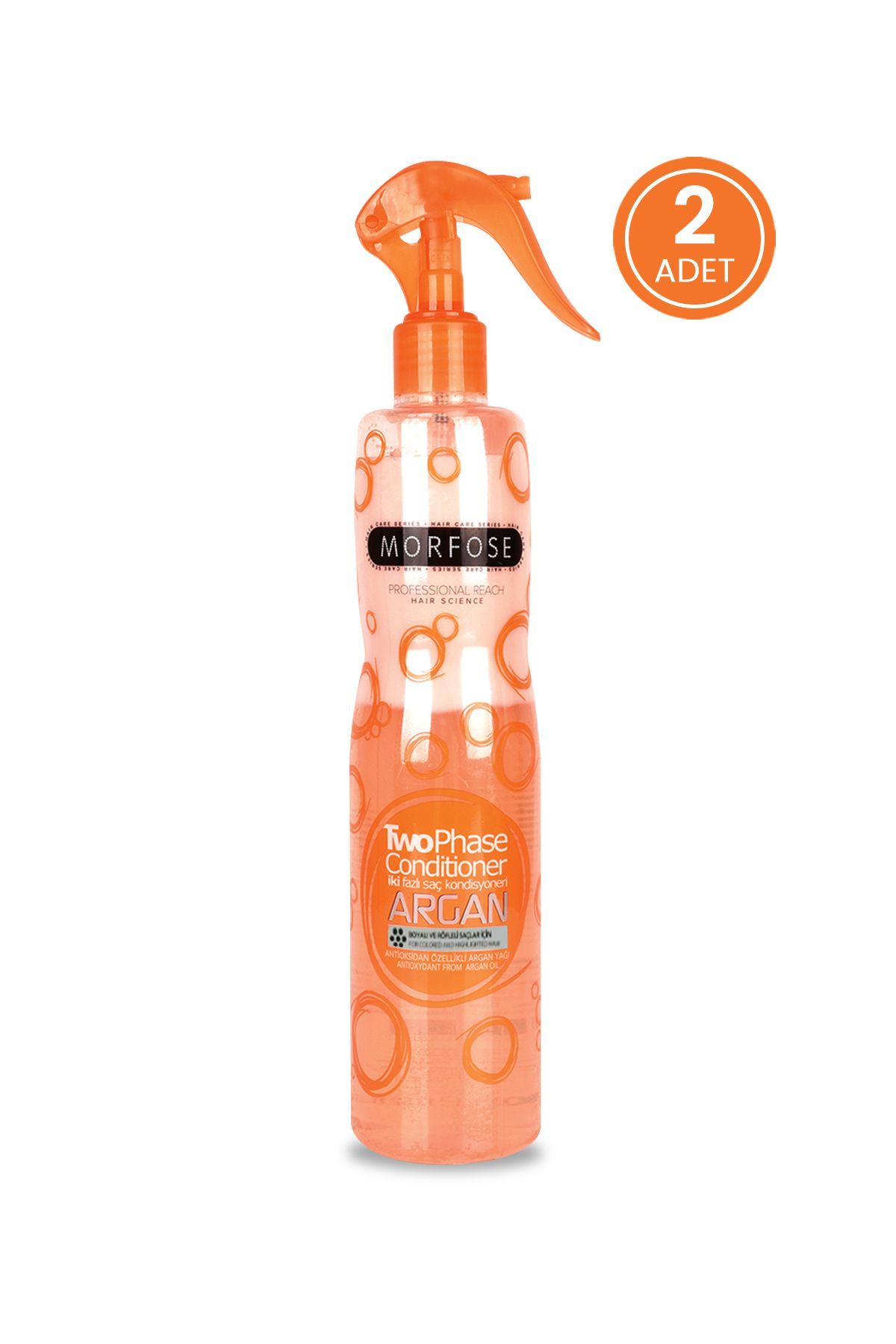 Morfose Çift Fazlı Argan Turuncu Fön Suyu 400 ml X 2 Adet
