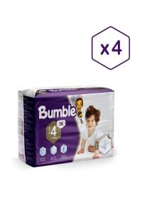 Bumble 4 Numara Maxi Bebek Bezi Eko 4'lü Paket 144 Adet | 7-18 Kg