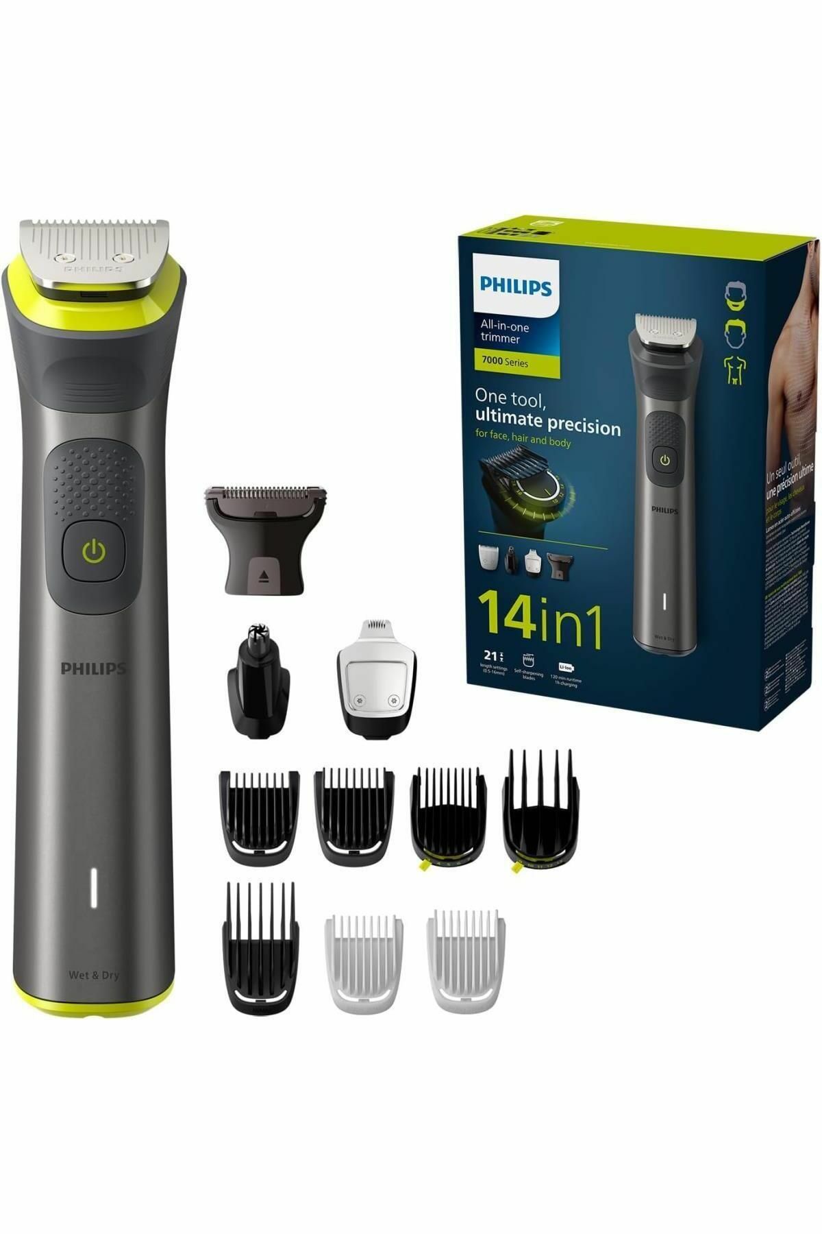 Philips 14'ü 1 Arada Erkek Bakım Seti Mg7930/15-yüz/saç/vücut (ISLAK/KURU KULLANIM)
