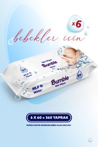 Bumble WATER WİPES 60'LI ISLAK MENDİL (6x60) 360 YAPRAK BİBERON&EMZİK SETİ
