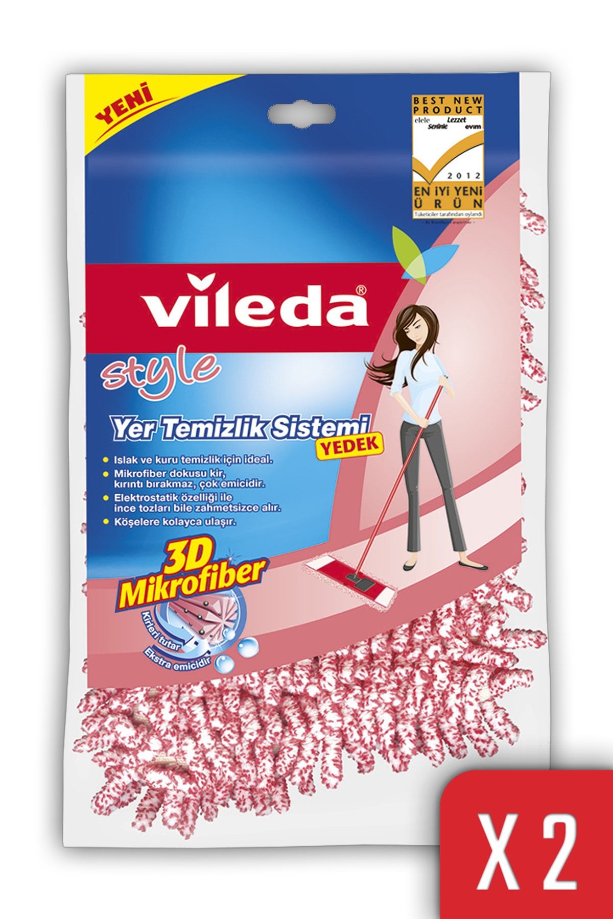 Vileda Style Yer Tem. Sis. Yedek Paspas ( 2 Adet)
