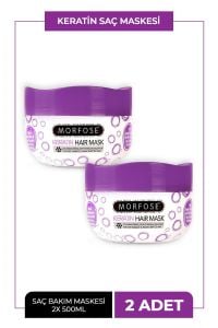 Morfose Yıpranmış Saçlara Özel Keratin Içerikli Saç Maskesi 500 ml 2'li