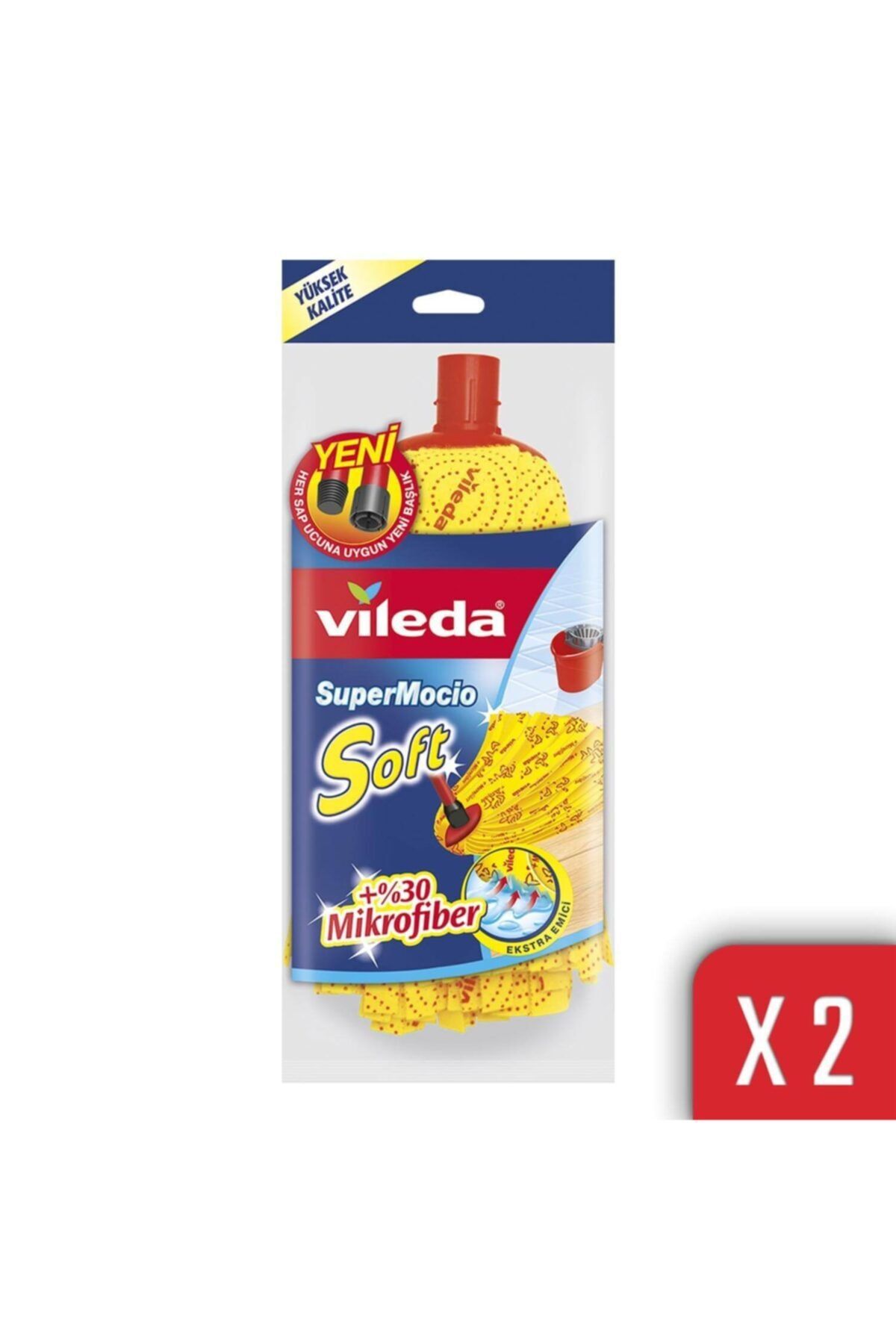 Vileda Supermocio %30 Mikrof.Soft Yed. Pas.2li Pak