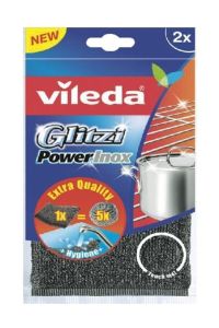 Vileda 2'li Glitzi Power Inox Çelik Bulaşık Teli