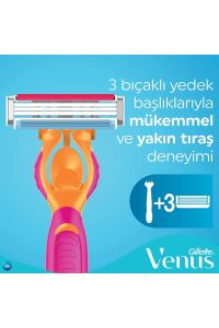 Gillette Venus Gillette Venüs simply Venus3 Tıraş Makinesi 3 Yedek Tıraş Bıçağı