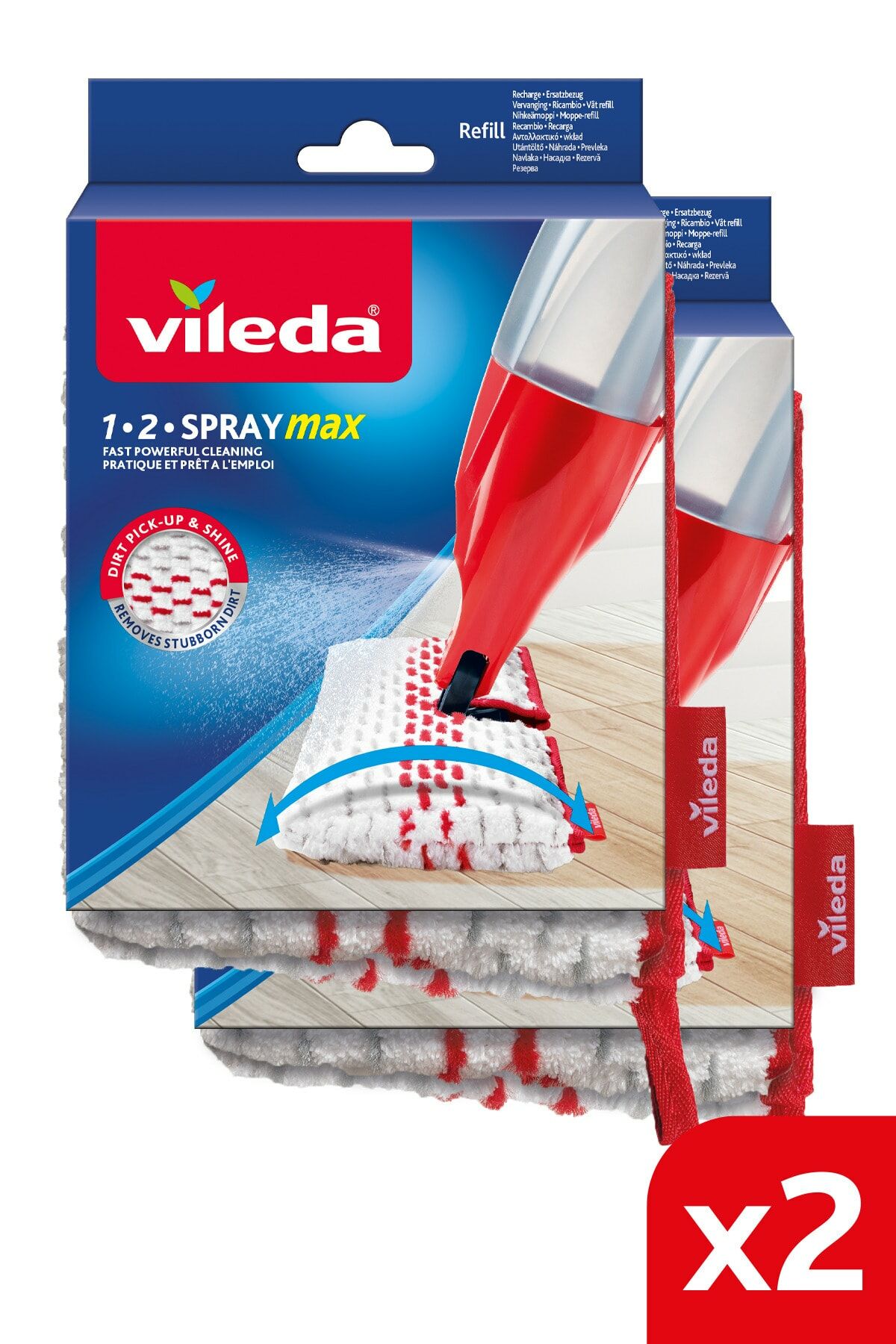 Vileda 1-2 Spray Max 2 Adet Yedek Başlık Mop