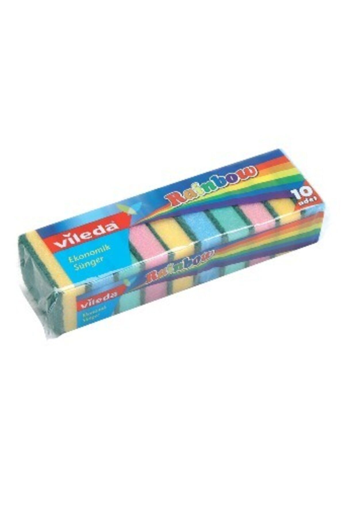 VİLEDA RAINBOW 10 LU DÜZ SÜNGER (RENKLİ)x12
