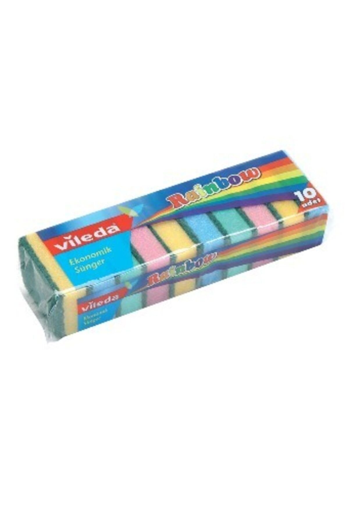 VİLEDA RAINBOW 10 LU DÜZ SÜNGER (RENKLİ)x12
