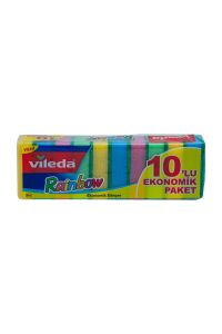 VİLEDA RAINBOW 10 LU DÜZ SÜNGER (RENKLİ)x12