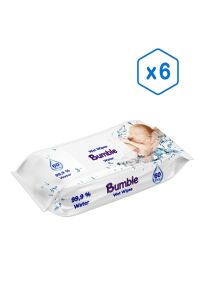 BUMBLE WATER ISLAK MENDİL 60 YAPRAK 6'LI PAKET