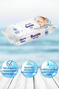 BUMBLE WATER ISLAK MENDİL 60 YAPRAK 6'LI PAKET