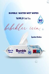 BUMBLE WATER ISLAK MENDİL 60 YAPRAK 12'Lİ PAKET