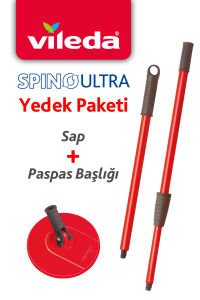 Vileda Spino Ultra Yedek Sap + Başlık Paketi-Tekil