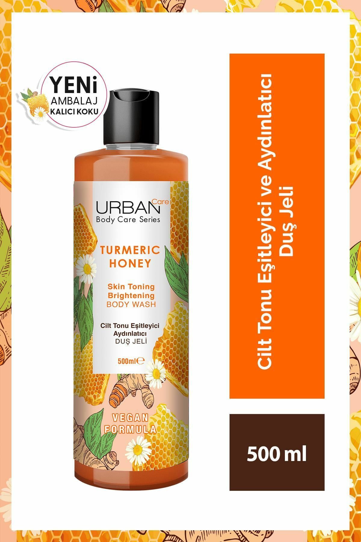 Urban Care Turmeric Honey Cilt Tonu Esitleyici Ve Aydınlatıcı Duş Jeli 500 Ml-vegan