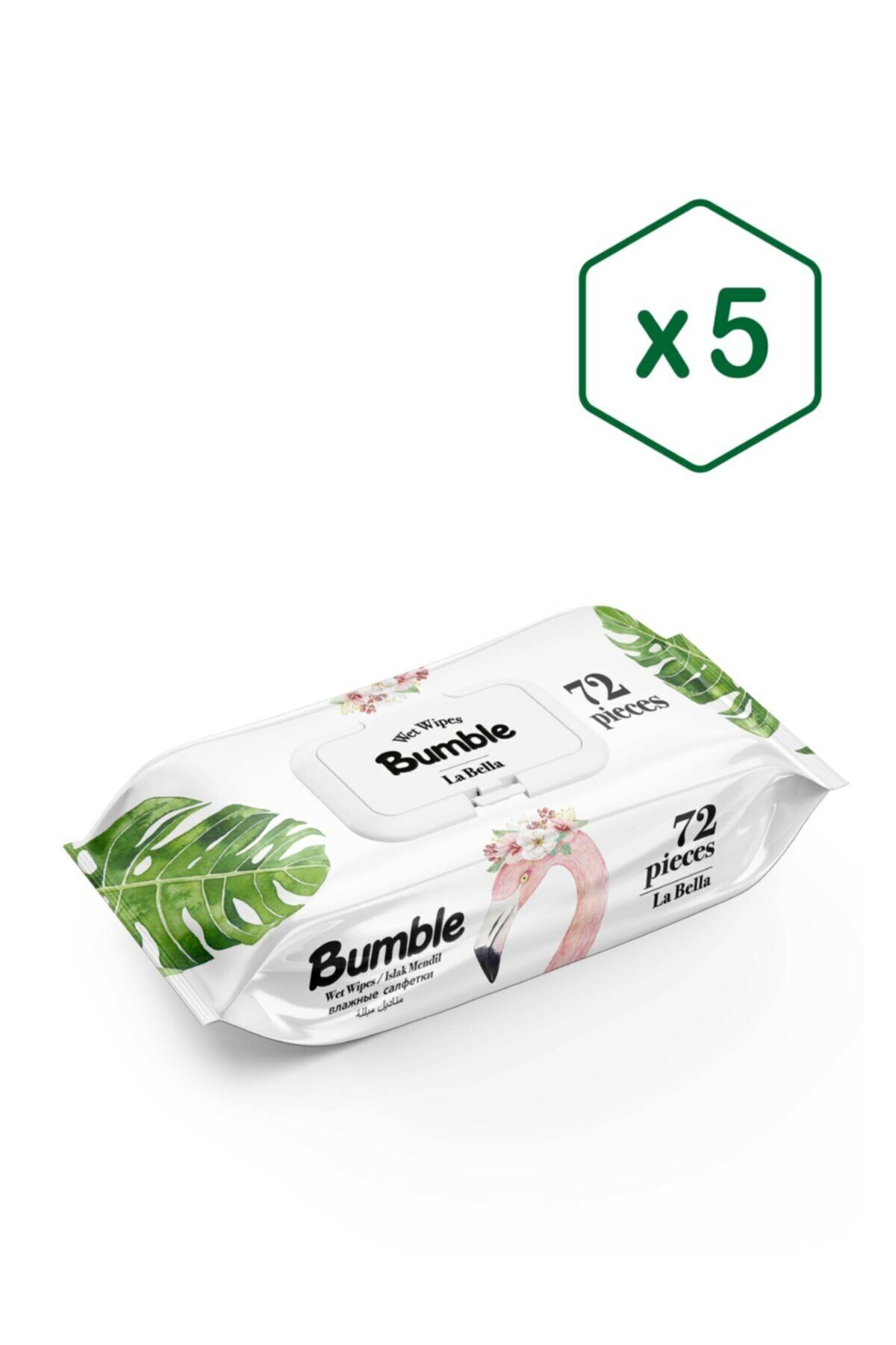 BUMBLE LA BELLA ISLAK MENDİL 72 YAPRAK 5'Lİ PAKET