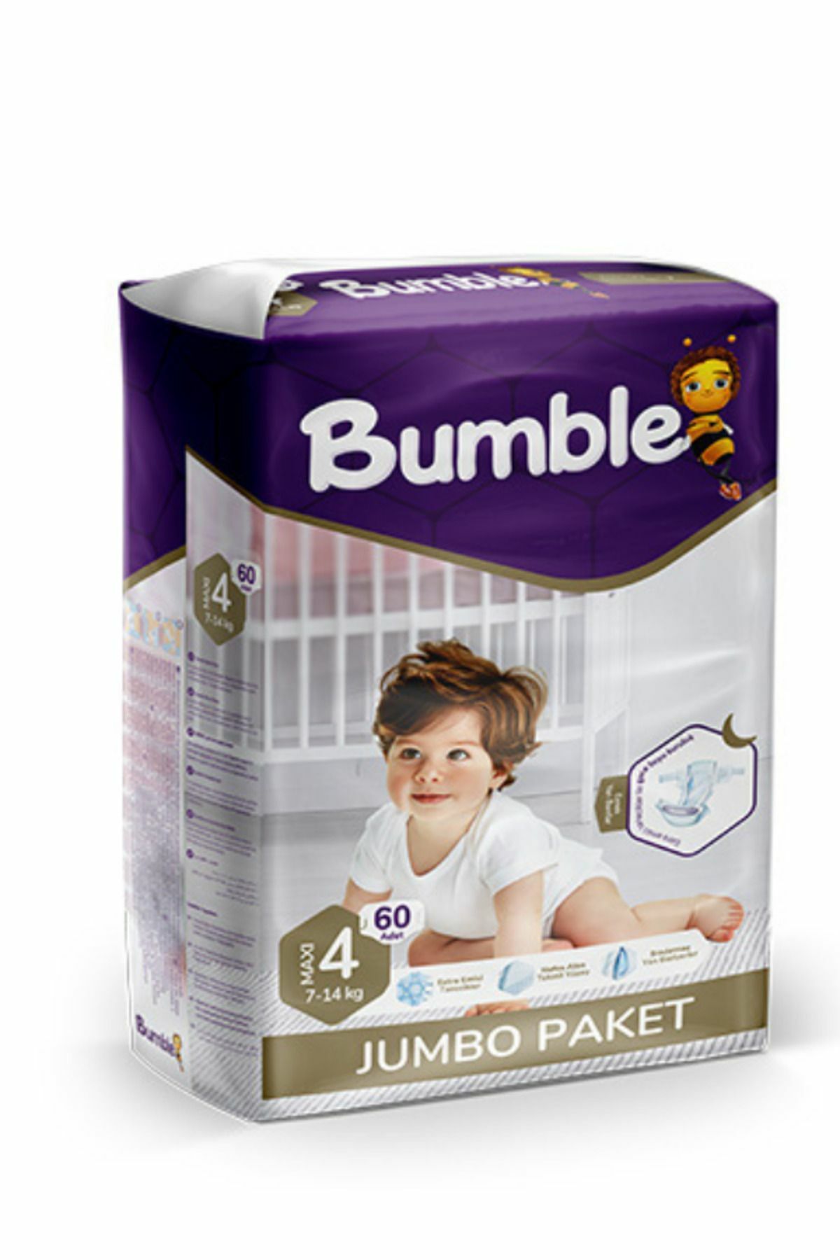 BUMBLE ÇOCUK BEZİ JUMBO PAKET NO:4 (7x14) 60LIx4