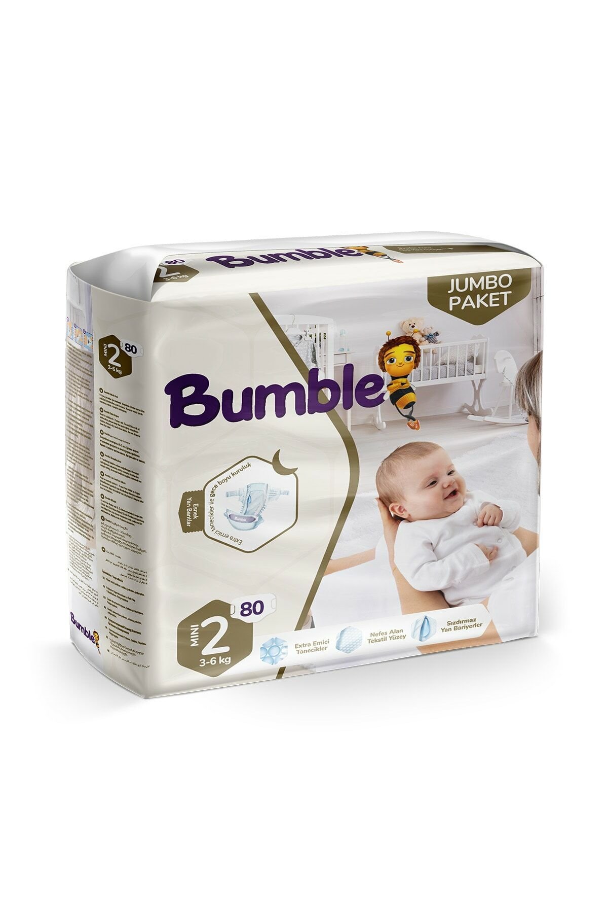 2 Numara (3-6) Kg Mını Bebek Bezi Jumbo Paket 80 Li