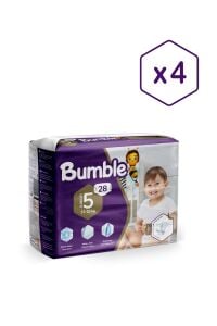 Bumble 5 Numara Junıor Bebek Bezi Eko 4'lü Paket 112 Adet | 11-18 Kg