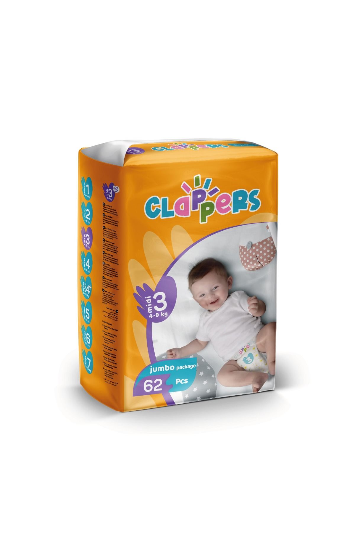 CLAPPERS BEBEK BEZİ JUMBO PAKET NO:3 (4-9) 62Lİ