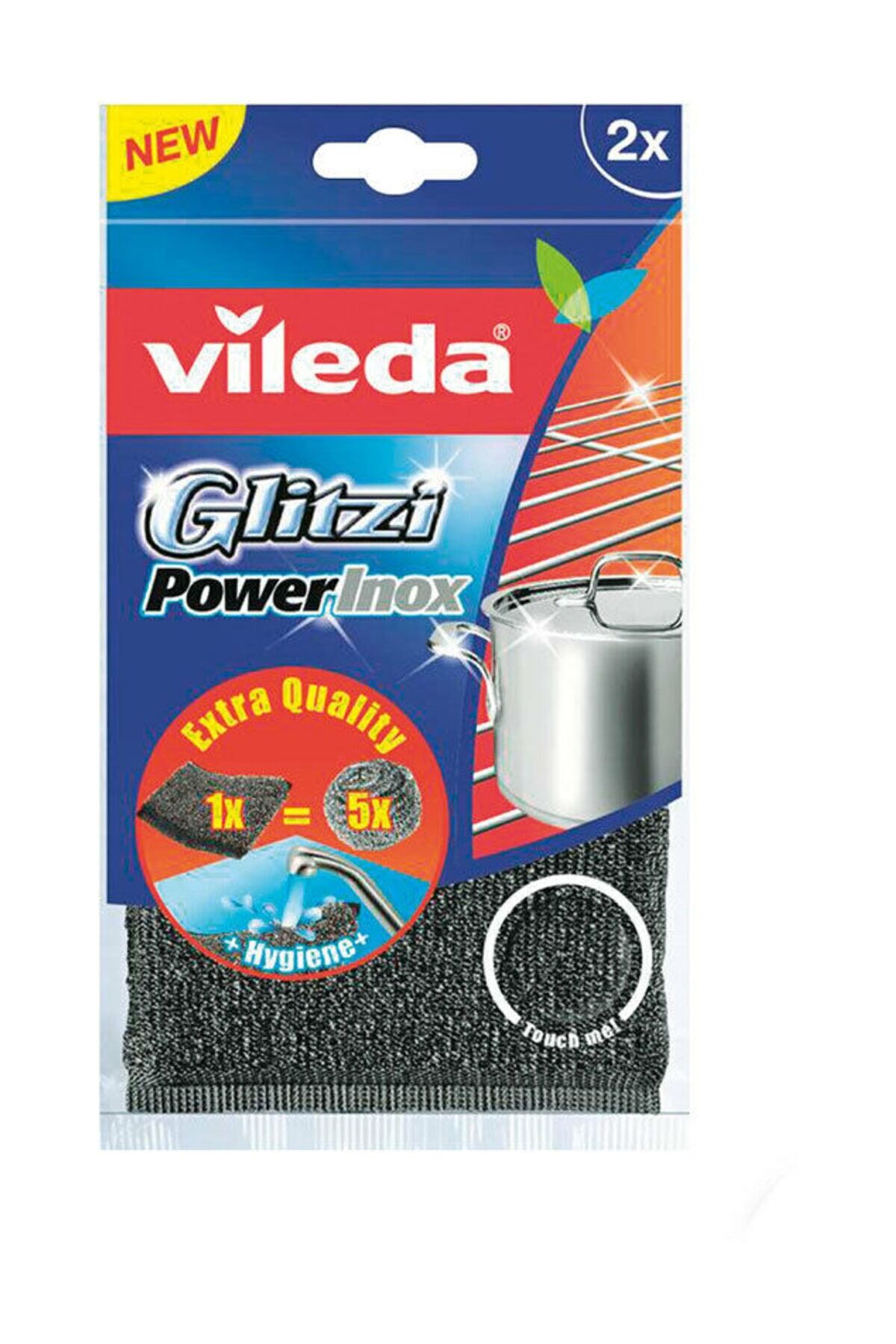 Vileda Glitzi Power Inox Çelik Bulaşık Teli 2'li