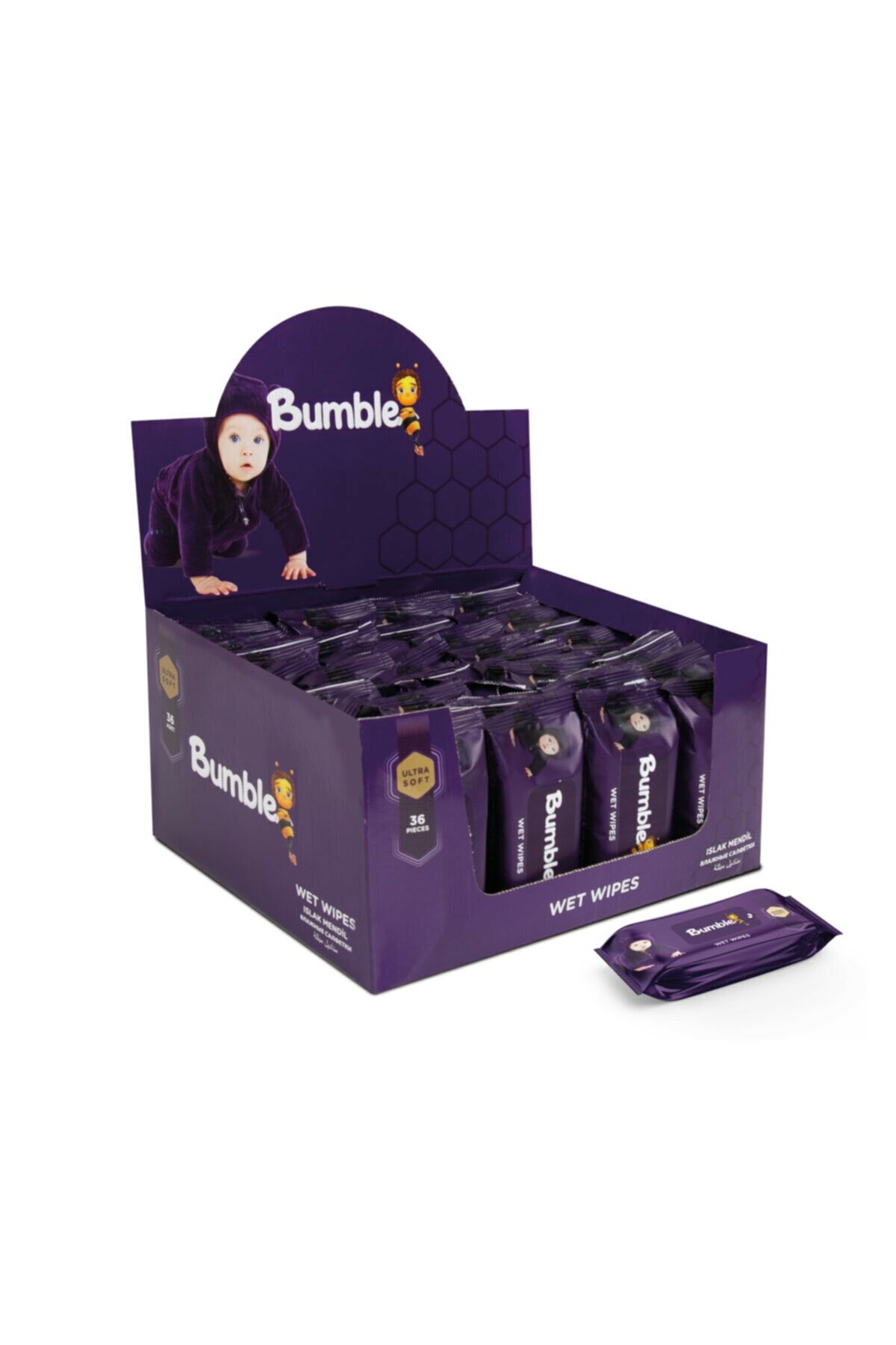 BUMBLE BABY ISLAK CEP MENDİLİ 15 Yaprak 36 Adet