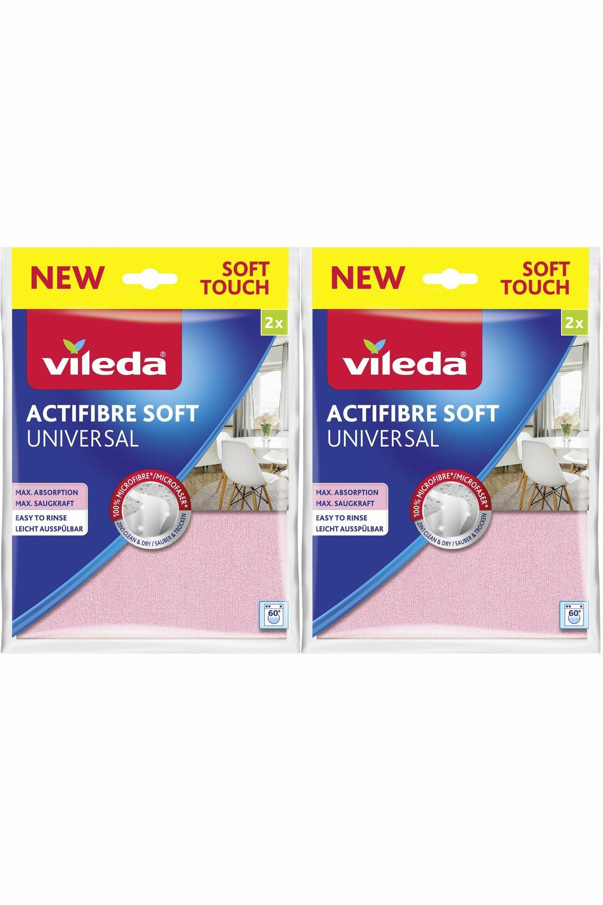 Vileda 2'li Actifibre Soft Universal Mikrofiber Bez 2 Adet