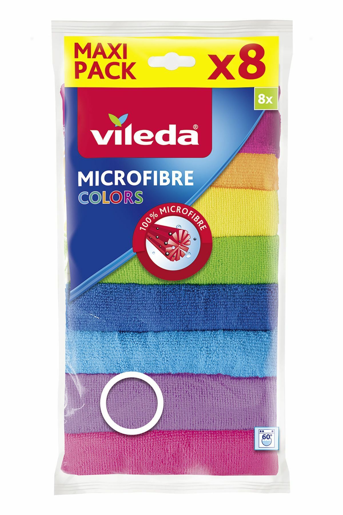 Vileda Mikrofiber Temizlik Bezi Colors 8 Li