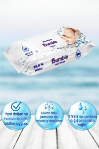 BUMBLE WATER ISLAK MENDİL 60 YAPRAK 8'Lİ PAKET