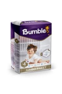 BUMBLE 4 Numara Maxi Bebek Bezi Jumbo Paket (7-18)kg 60 Adet