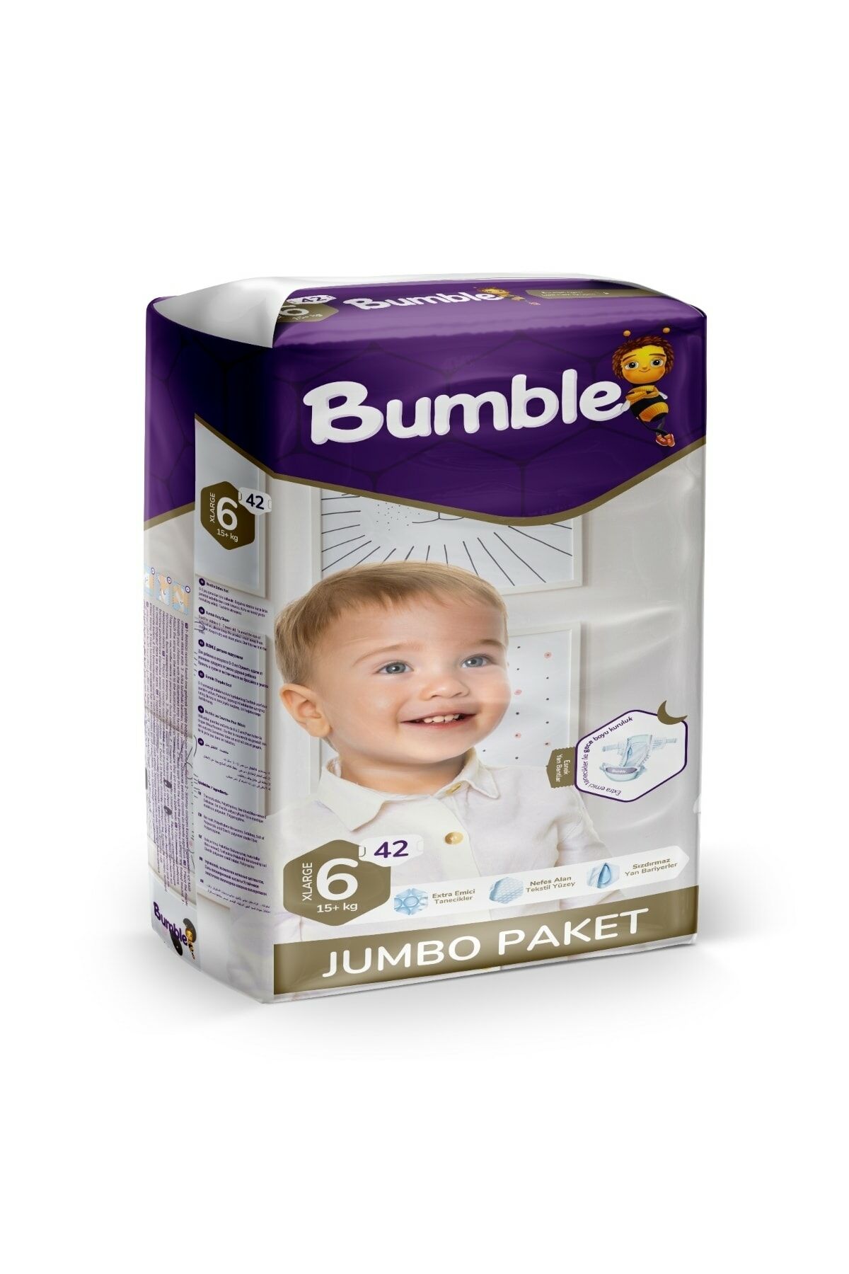 BUMBLE 6 Numara XL Bebek Bezi Jumbo Paket (15+)kg 42 Adet