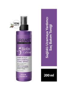 Urban Care Expert Biotin ve Kafein Dökülme Karşıtı Peeling Şampuan Tonik 3lü Set-vegan