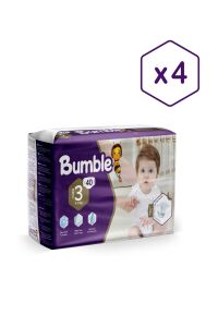 BUMBLE 3 Numara Midi Bebek Bezi Eko 4'lü Paket (4-9) kg 160 Adet